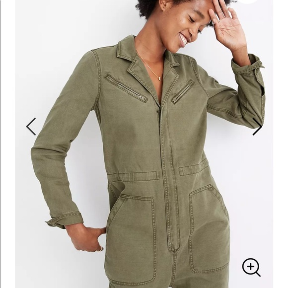NEW • Madewell • Flight Suit Overalls Army Green - Picture 3 of 6